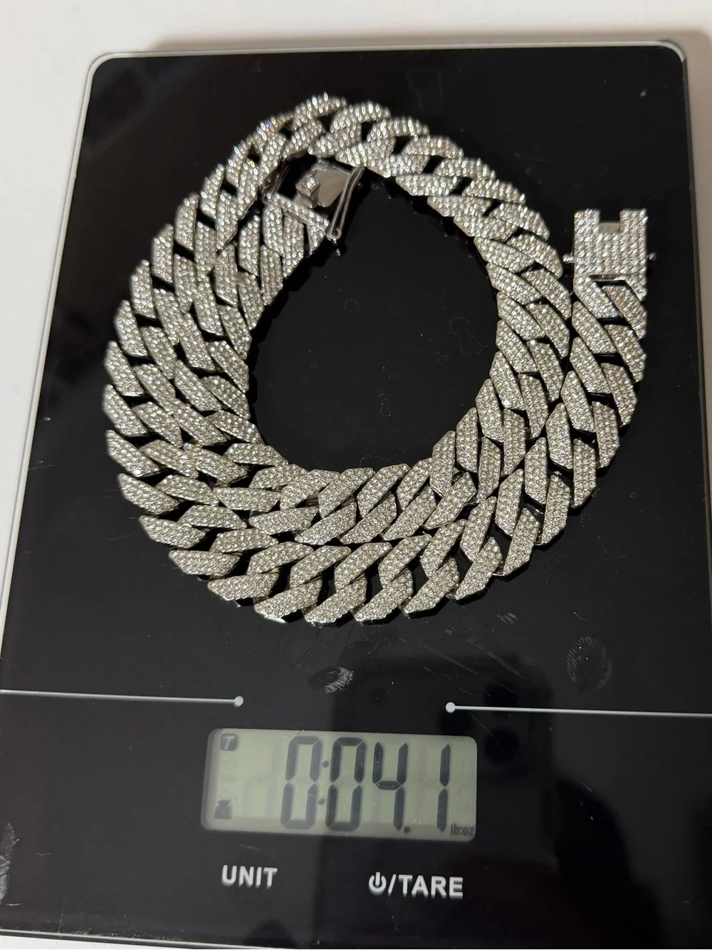 Iced Out‎ Miami Cuban Link Necklace Silver Tone Hip Hop  20” x 15mm Heavy Chain